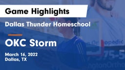 Dallas Thunder Homeschool  vs OKC Storm Game Highlights - March 16, 2022