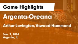 Argenta-Oreana  vs Arthur-Lovington/Atwood-Hammond  Game Highlights - Jan. 9, 2024