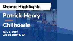 Patrick Henry  vs Chilhowie  Game Highlights - Jan. 5, 2018