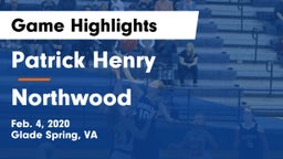 Patrick Henry  vs Northwood Game Highlights - Feb. 4, 2020