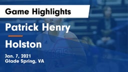 Patrick Henry  vs Holston  Game Highlights - Jan. 7, 2021