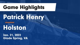 Patrick Henry  vs Holston  Game Highlights - Jan. 21, 2022