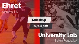 Matchup: Ehret vs. University Lab  2019