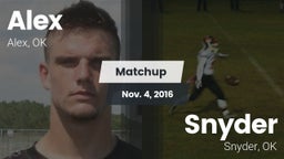 Matchup: Alex vs. Snyder  2016