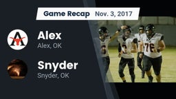 Recap: Alex  vs. Snyder  2017