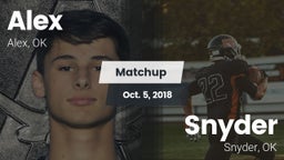 Matchup: Alex vs. Snyder  2018