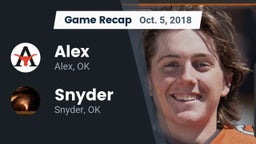 Recap: Alex  vs. Snyder  2018