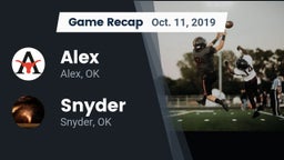 Recap: Alex  vs. Snyder  2019