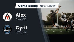 Recap: Alex  vs. Cyril  2019