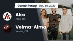 Recap: Alex  vs. Velma-Alma  2020