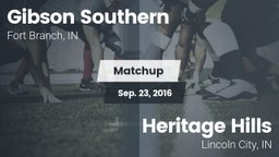 Matchup: Gibson Southern vs. Heritage Hills  2016