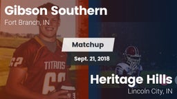 Matchup: Gibson Southern vs. Heritage Hills  2018