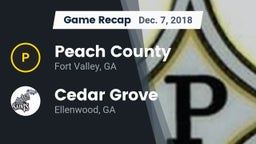 Recap: Peach County  vs. Cedar Grove  2018