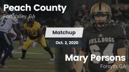 Matchup: Peach County vs. Mary Persons  2020
