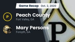 Recap: Peach County  vs. Mary Persons  2020