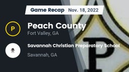Recap: Peach County  vs. Savannah Christian Preparatory School 2022
