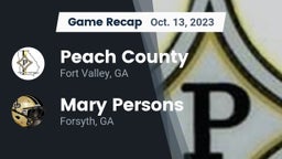 Recap: Peach County  vs. Mary Persons  2023