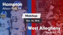 Matchup: Hampton vs. West Allegheny  2016