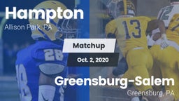Matchup: Hampton vs. Greensburg-Salem  2020