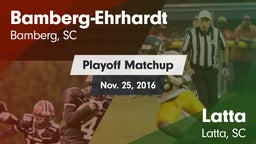 Matchup: Bamberg-Ehrhardt vs. Latta  2016