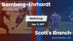 Matchup: Bamberg-Ehrhardt vs. Scott's Branch  2017