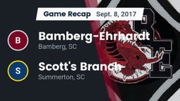 Recap: Bamberg-Ehrhardt  vs. Scott's Branch  2017