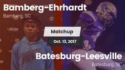 Matchup: Bamberg-Ehrhardt vs. Batesburg-Leesville  2017
