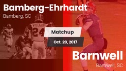 Matchup: Bamberg-Ehrhardt vs. Barnwell  2017