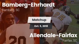 Matchup: Bamberg-Ehrhardt vs. Allendale-Fairfax  2018