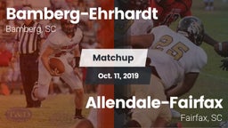 Matchup: Bamberg-Ehrhardt vs. Allendale-Fairfax  2019