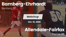 Matchup: Bamberg-Ehrhardt vs. Allendale-Fairfax  2020