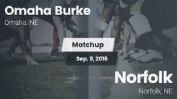Matchup: Omaha Burke vs. Norfolk  2016