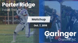 Matchup: Porter Ridge vs. Garinger  2016