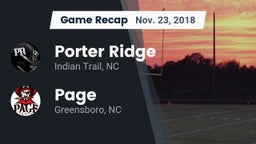 Recap: Porter Ridge  vs. Page  2018