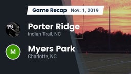 Recap: Porter Ridge  vs. Myers Park  2019