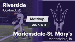 Matchup: Riverside vs. Martensdale-St. Mary's  2016