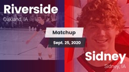 Matchup: Riverside vs. Sidney  2020