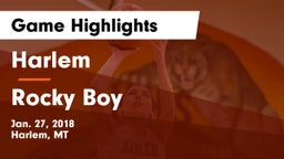 Harlem  vs Rocky Boy  Game Highlights - Jan. 27, 2018