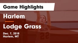 Harlem  vs Lodge Grass  Game Highlights - Dec. 7, 2018