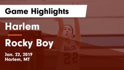 Harlem  vs Rocky Boy Game Highlights - Jan. 22, 2019