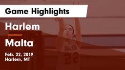 Harlem  vs Malta Game Highlights - Feb. 22, 2019