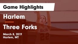 Harlem  vs Three Forks Game Highlights - March 8, 2019