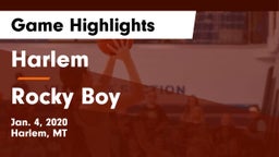 Harlem  vs Rocky Boy Game Highlights - Jan. 4, 2020