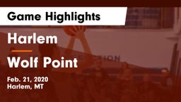 Harlem  vs Wolf Point Game Highlights - Feb. 21, 2020