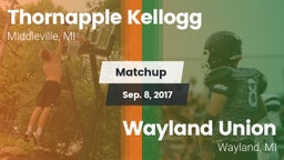 Matchup: Thornapple Kellogg vs. Wayland Union  2017