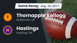 Recap: Thornapple Kellogg  vs. Hastings  2017