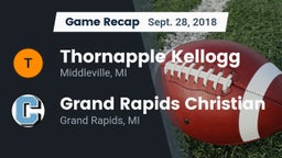 Recap: Thornapple Kellogg  vs. Grand Rapids Christian  2018