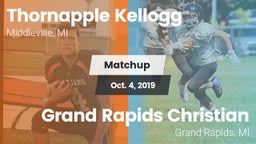 Matchup: Thornapple Kellogg vs. Grand Rapids Christian  2019