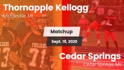 Matchup: Thornapple Kellogg vs. Cedar Springs  2020