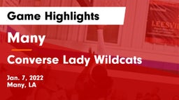 Many  vs Converse Lady Wildcats Game Highlights - Jan. 7, 2022
